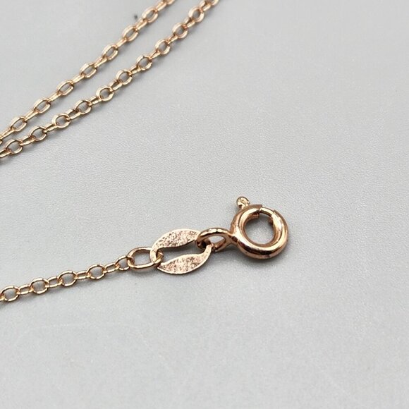 Chuck Clemency 925 Sterling Silver Champagne Diamond Pendant Rose Gold Plated - Picture 7 of 14